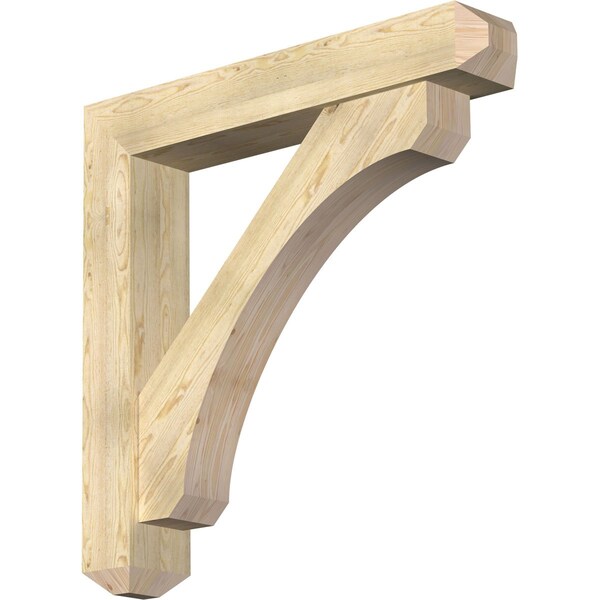 Ekena Millwork Legacy Craftsman Rough Sawn Bracket w/ Offset Brace, Douglas Fir, 8"W x 46"D x 46"H BKT0806X46X46LEC04RDF - main